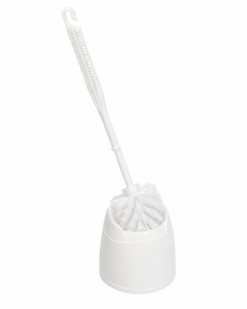 Hisopo de baño blanco con base para limpieza de WC