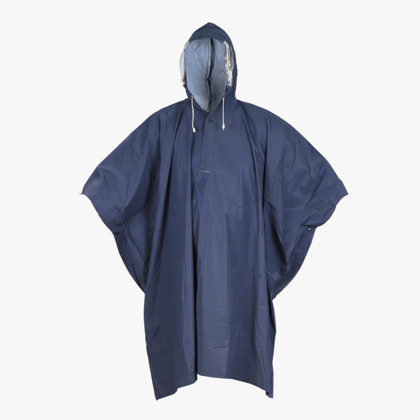 Capa Impermeable para Lluvia PVC Azul con Capucha