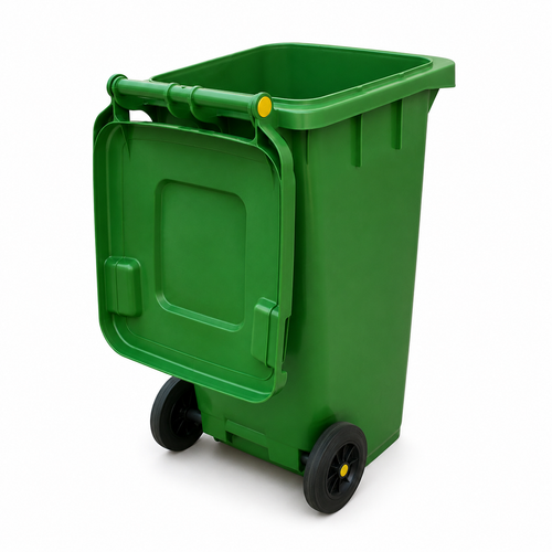 Contenedor Basura 240 Litros Con Ruedas | Verde Industrial