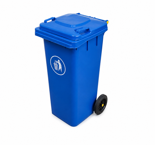 Contenedor Basura Azu 120 Litros Con Ruedas