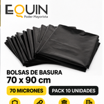 Bolsa de Basura Negra 70x90 cm – Pack 10 Unidades