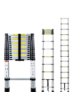 Escalera telescópica retráctil de aluminio para trabajos en altura