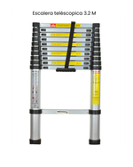 Escalera extensible de aluminio 3,2 m para mantenimiento y bodegas