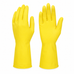 Guantes amarillos reutilizables para limpieza y lavado de loza