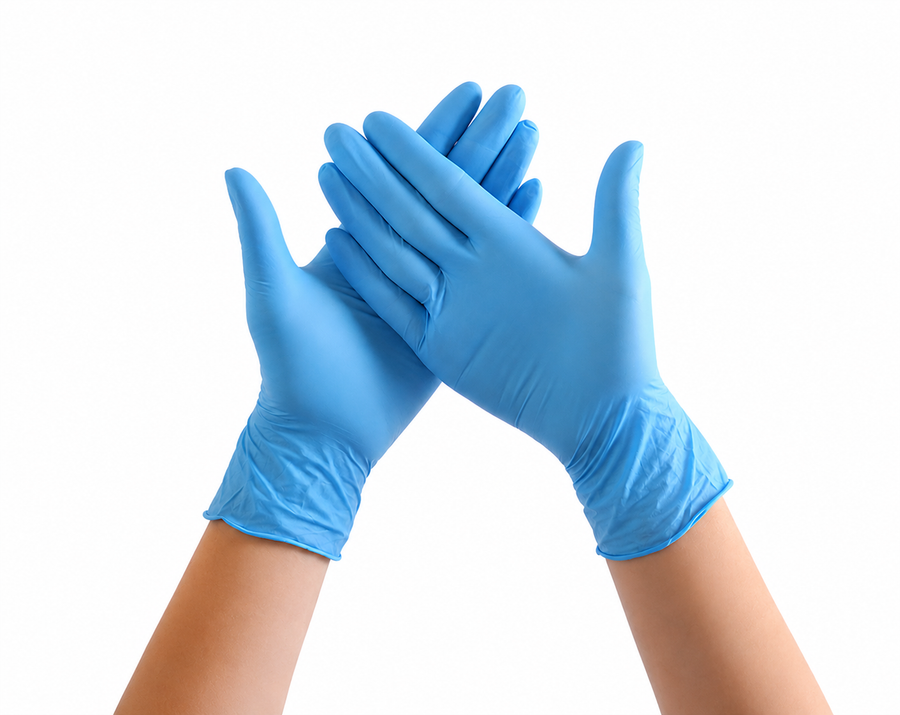 Guantes de nitrilo celeste Muncare
