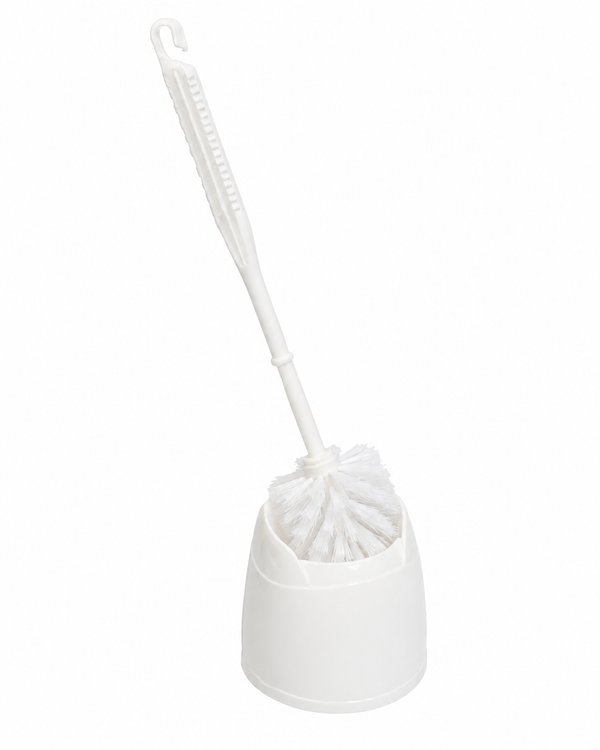 Hisopo de baño blanco con base para limpieza de WC
