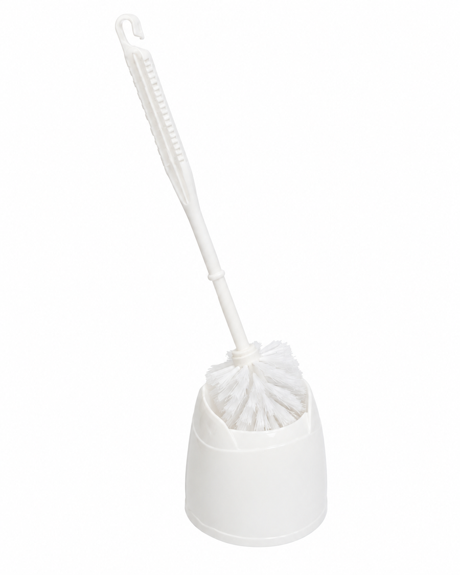 Hisopo de baño blanco con base para limpieza de WC