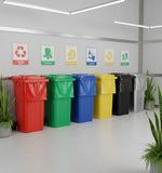 Bolsa de basura verde 140x160 cm 50 micras para clasificación de residuos