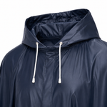 Capa Impermeable para Lluvia PVC Azul con Capucha
