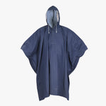 Capa Impermeable para Lluvia PVC Azul con Capucha