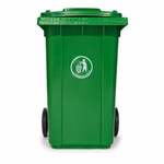 Basurero Industrial 360 Litros Con Ruedas | Verde Reforzado