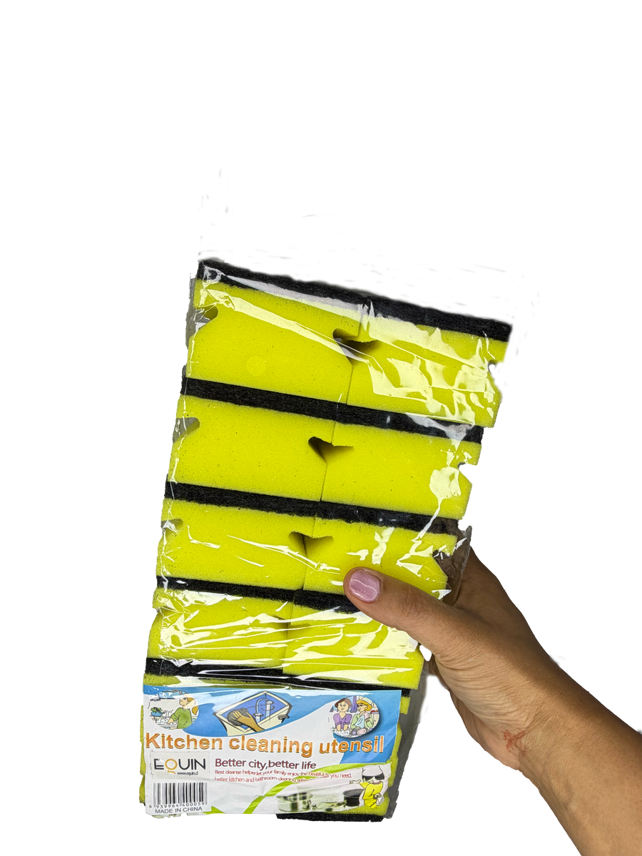 Pack de 12 esponjas abrasivas acanaladas de alta resistencia