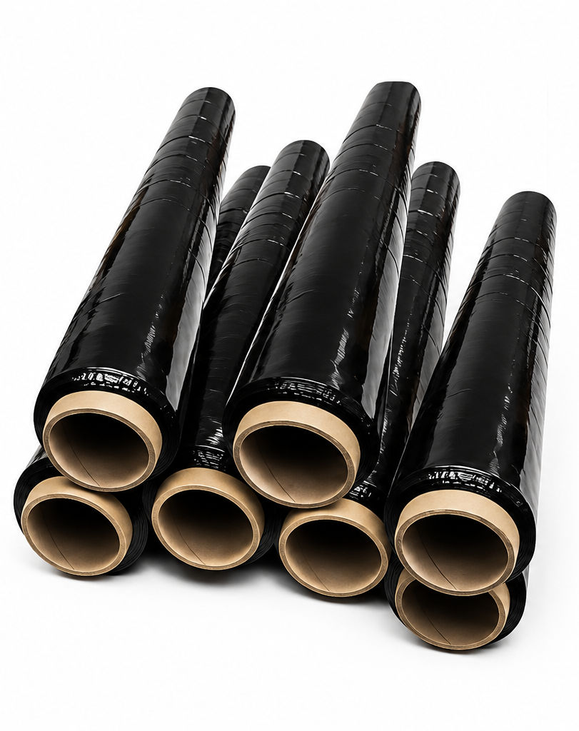 Film stretch negro industrial 1,7 kg 300 metros caja 8 unidades