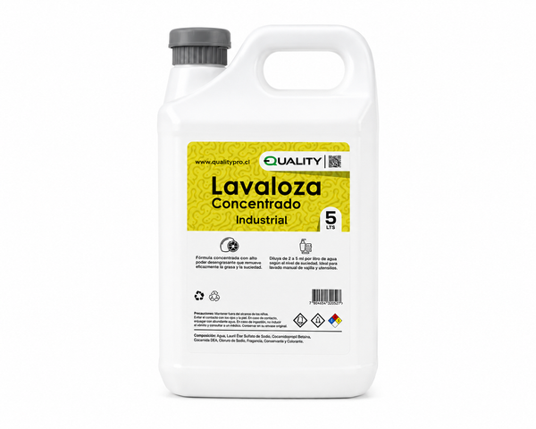 Lavaloza Concentrado Industrial 5 Litros | Pack 20 Bidones