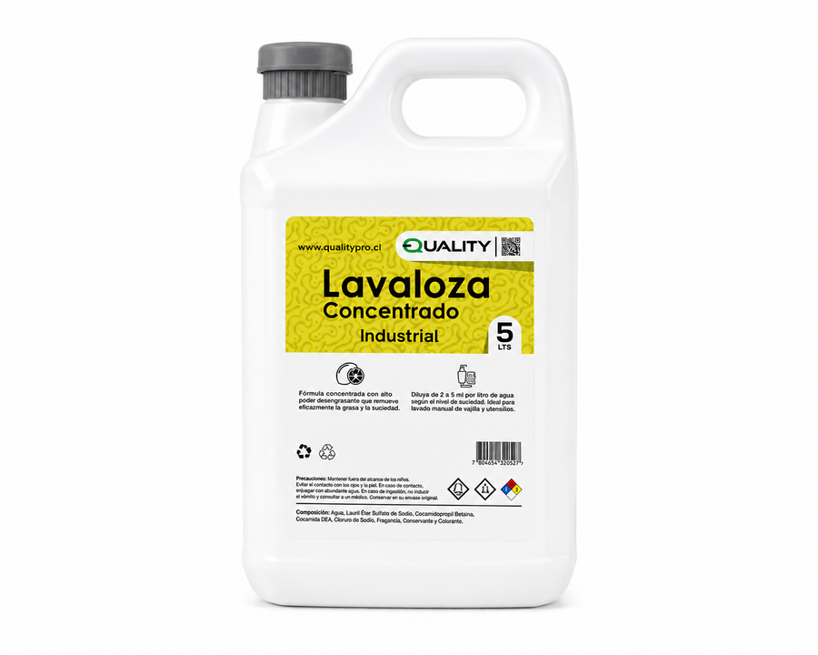 Lavaloza Concentrado Industrial 5 Litros | Pack 20 Bidones