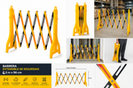 Barrera Extensible de Seguridad Amarilla 2,5 m x 96 cm | PVC